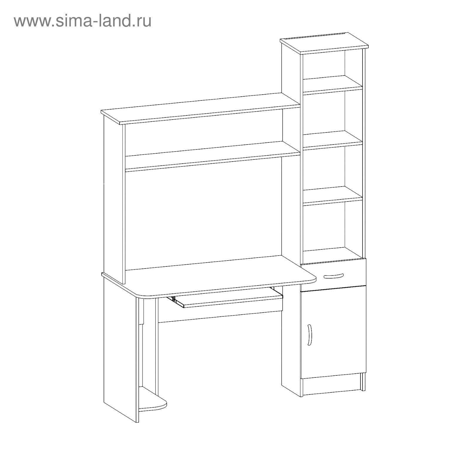 Стол компьютерный интел 2 атлант