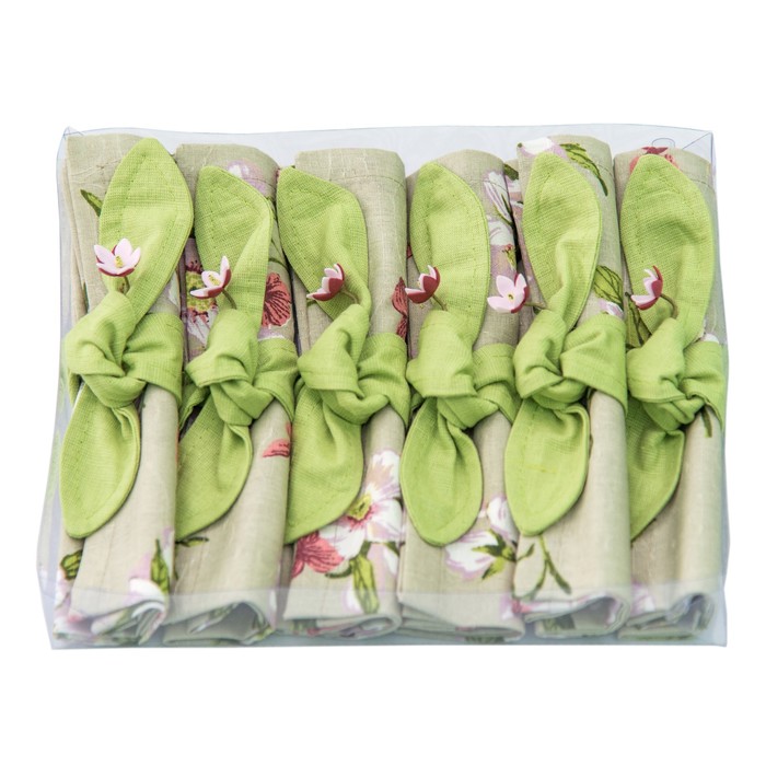 Набор салфеток "Весенний", размер 40х40 см-6 шт.