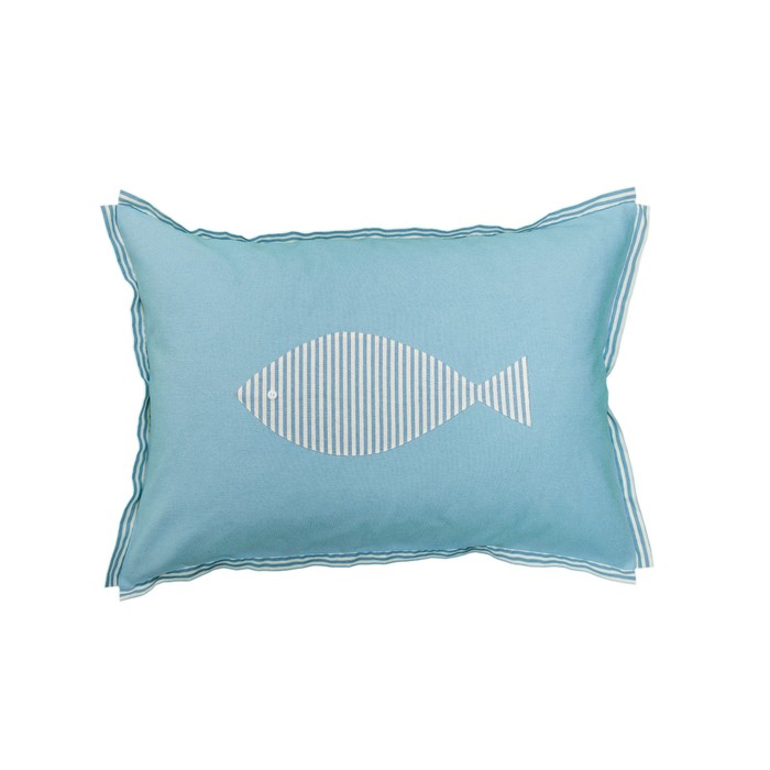 Наволочка декоративная "Рыбка", размер 50х70 см, джинса