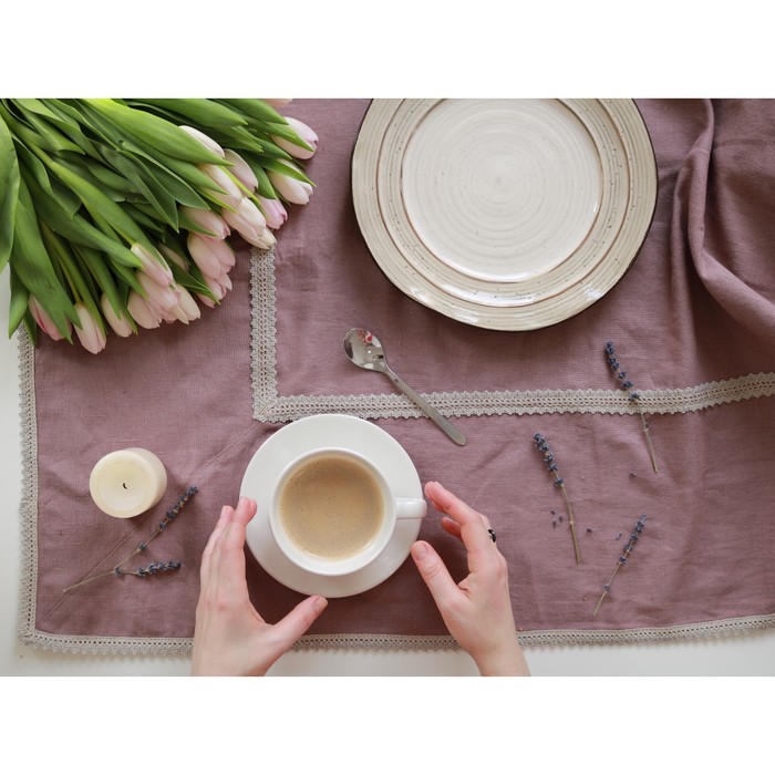 Скатерть "Какао", размер 150х180 см, лён