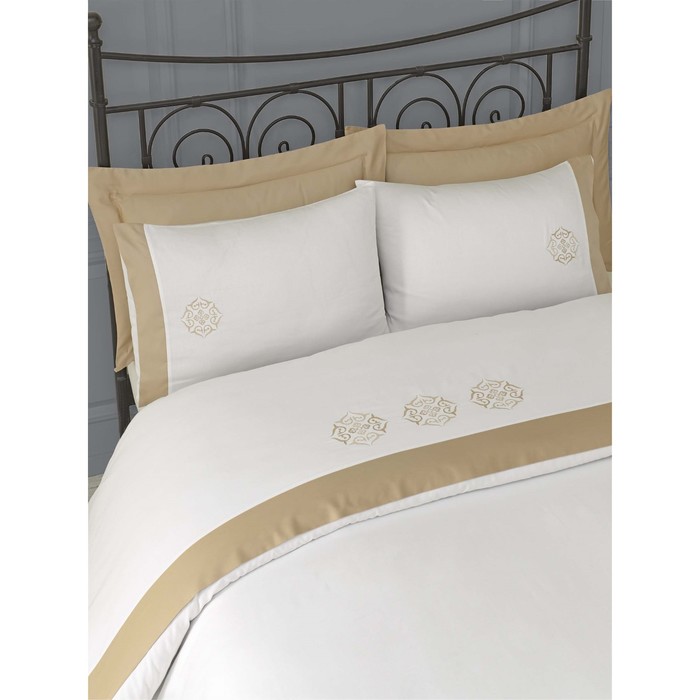 КПБ Blanche евро, 260×270 см, 200×220 см, 50×70 см-4 шт., золотой, сатин 125 г/м2