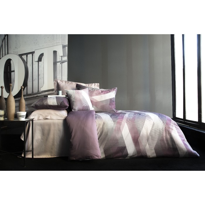 КПБ Helix дуэт, 240×260 см, 160×220 см-2 шт., 50×70 см-4 шт., пурпурный, сатин 125 г/м2