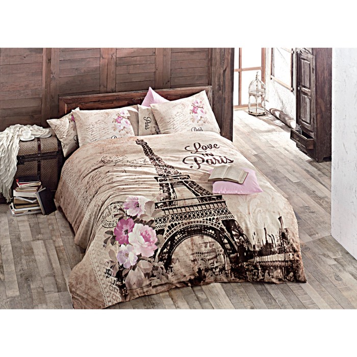 КПБ Paris евро, 240×260 см, 200×220 см, 50×70 см-2 шт., ранфорс 115 г/м2