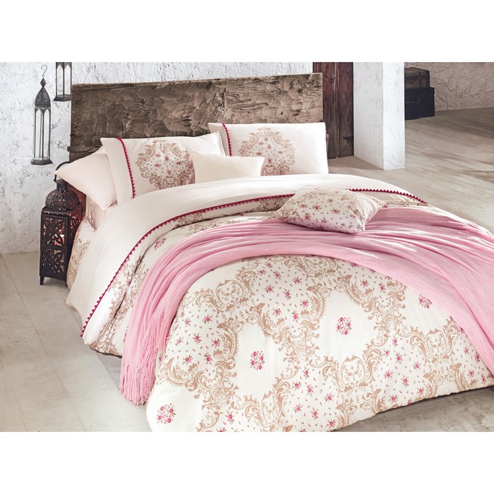 КПБ Vanilla евро, 240×260 см, 200×220 см, 50×70 см-2 шт., кремовый, ранфорс 115 г/м2