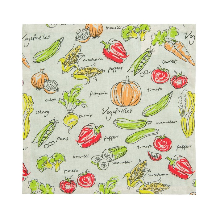 Набор "Овощное рагу", скатерть 150х150 см, салфетки 40х40 см-4 шт.