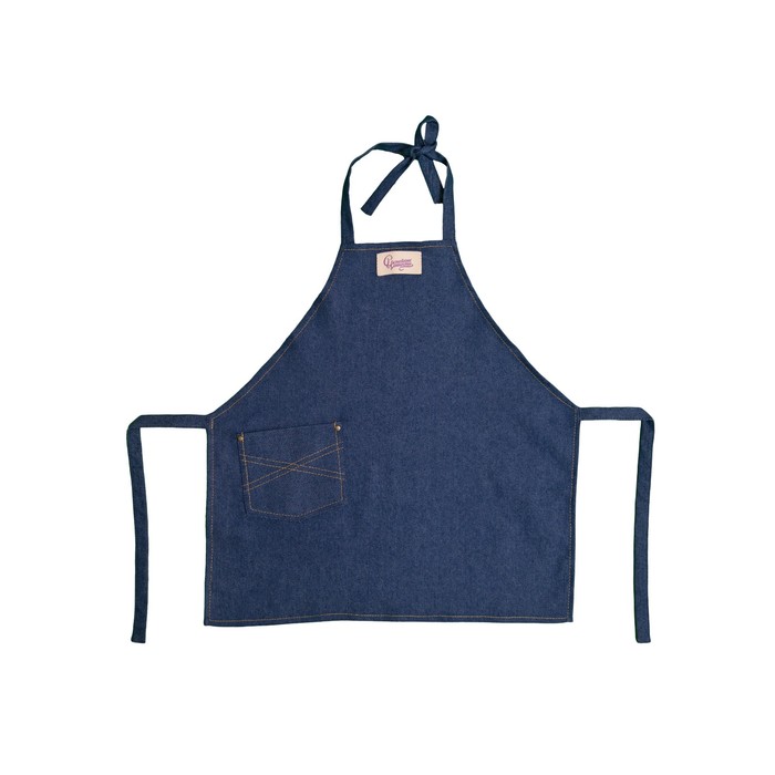 Фартук для мальчика, 3-5 лет, длина 48 см, джинса