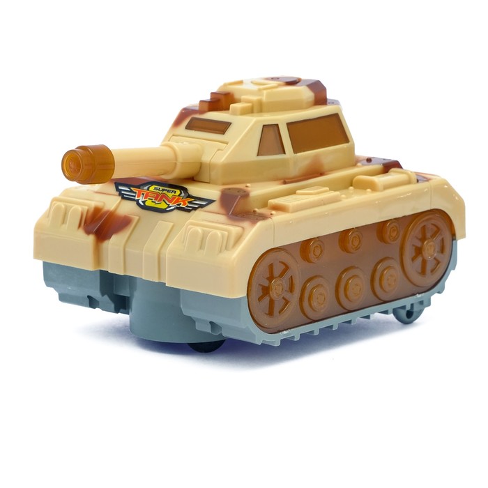 Танк "Победитель", работает от батареек, свет и звук, МИКС