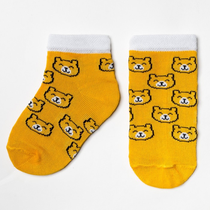 Набор детских носков "Медвежонок" (3 пары), размер 12-14 (1-2 года)