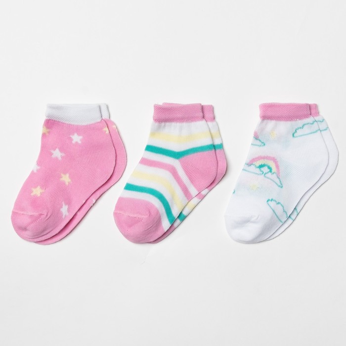 Набор детских носков "Единорог" (3 пары), размер 12-14 (1-2 года)