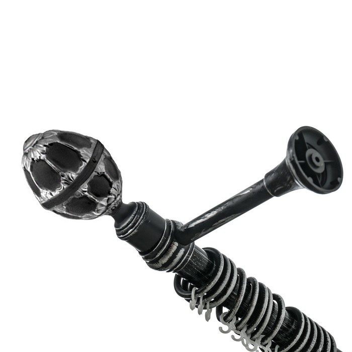 Карниз однорядный 300 см "Элегантс" d=2,8 см, цвет черный