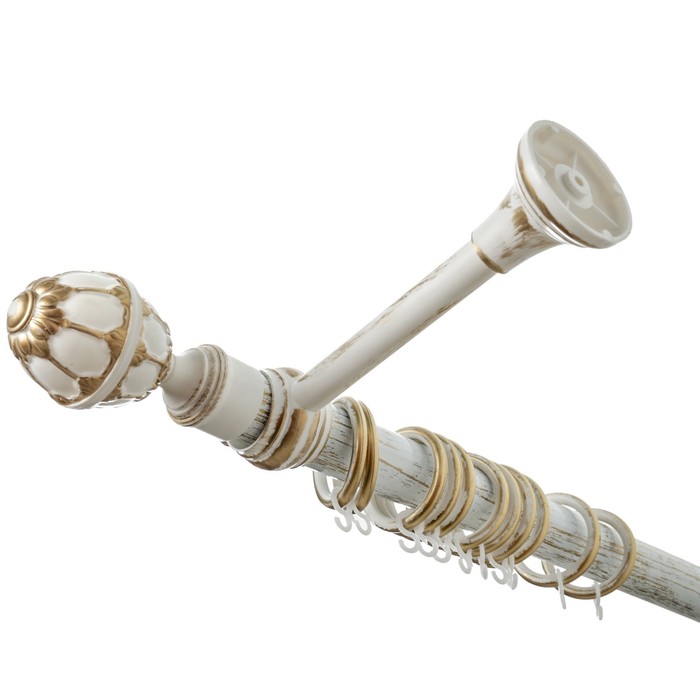 Карниз однорядный 300 см "Элегантс" d=2,8 см, цвет белый