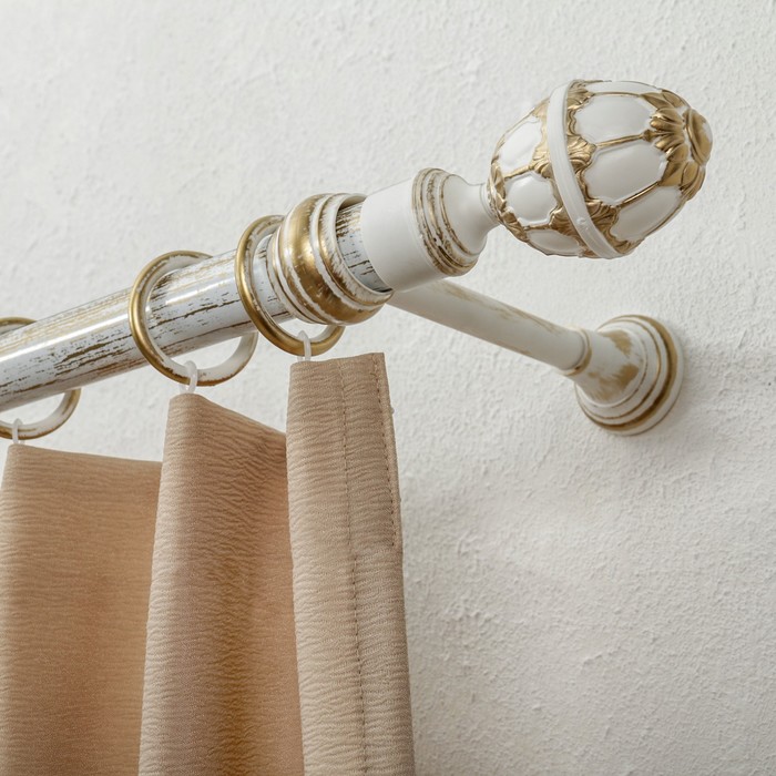 Карниз однорядный 280 см "Элегантс" d=2,8 см, цвет белый