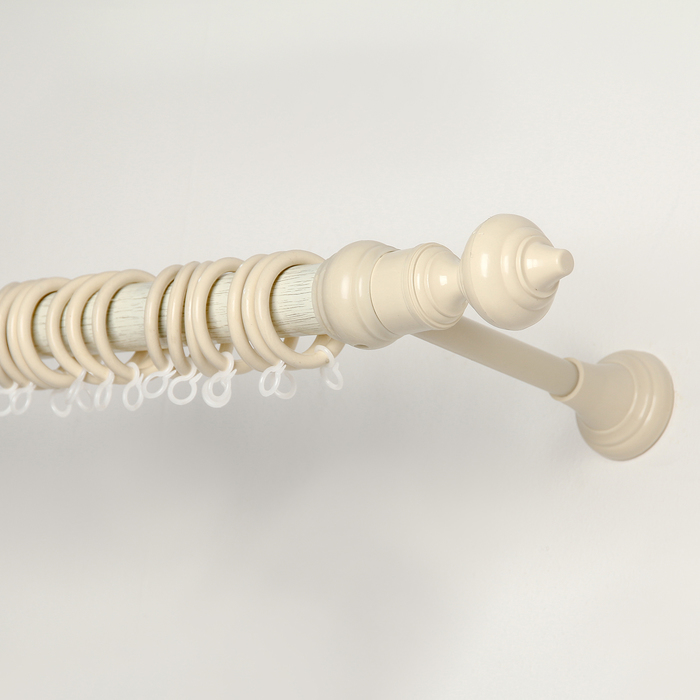 Карниз однорядный 200 см, d=2,8 см, цвет кремовый