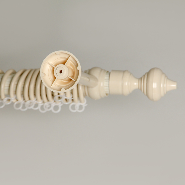 Карниз однорядный 300 см, d=2,8 см, цвет кремовый