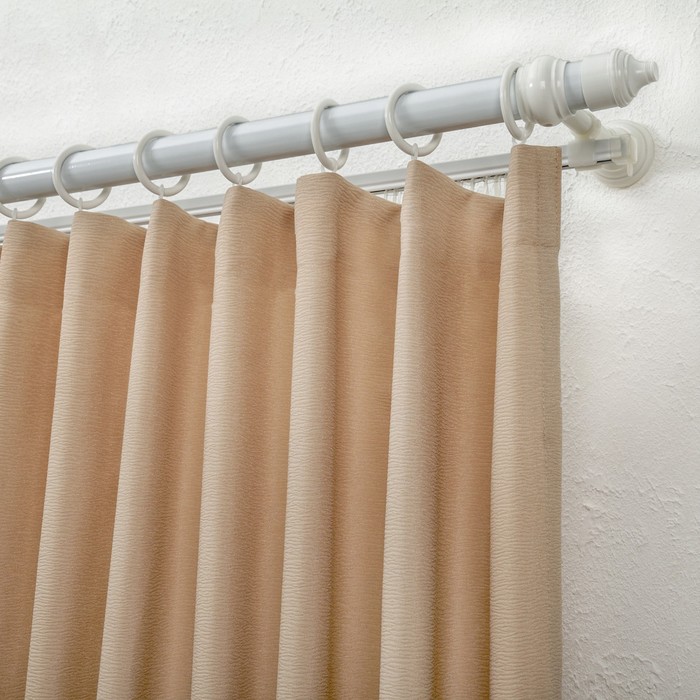 Карниз двухрядный, составной 280 см "Классика" d=2,8 см, цвет белый