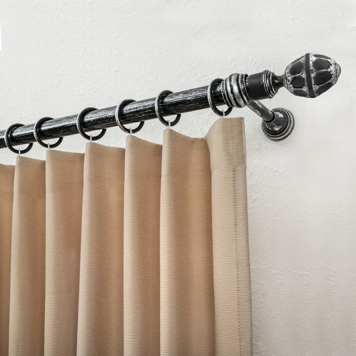 Карниз однорядный 160 см "Элегантс" d=2,8 см, цвет черный