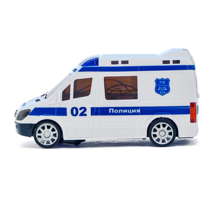 Машина "Полиция", работает от батареек, свет и звук