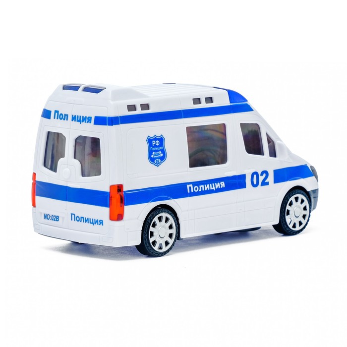 Машина "Полиция", работает от батареек, свет и звук