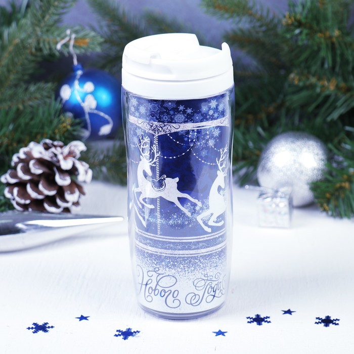 Кофе молотый в термостакане, 350 мл "Счастливого нового года", 50 г