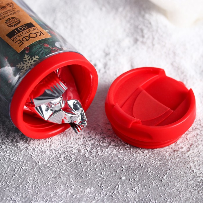 Кофе молотый в термостакане, 350 мл "Любимому воспитателю с Новым годом", 50 г