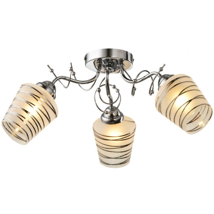 Люстра "KULLA" 3x60Вт E14 Хром 40х40х30см.