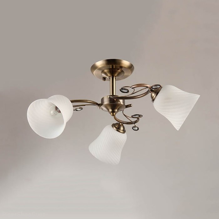 Люстра "Sheldon" 3x60Вт E27 бронза 50х50х23см.