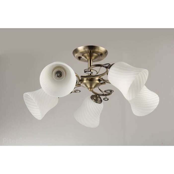 Люстра "Zolla" 5x60Вт E27 бронза 50х50х23см.