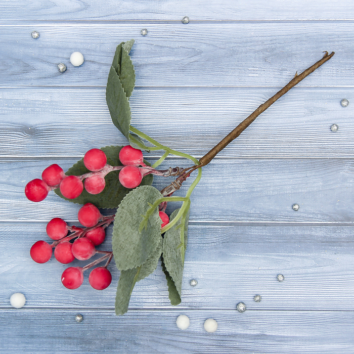 Декор "Зимнее волшебство" клюква, 15 см