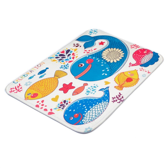 Коврик для ванной "Морские рыбки"