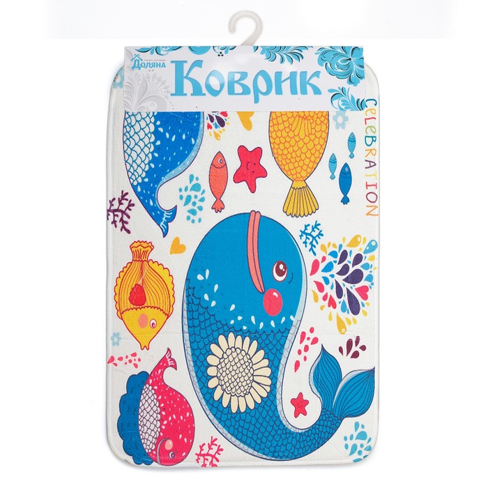 Коврик для ванной "Морские рыбки"