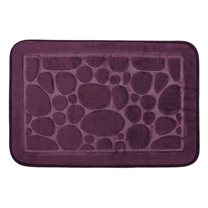 Коврик для ванной &quot;Камушки&quot;, цвет фиолетовый