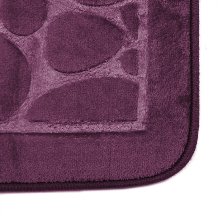 Коврик для ванной "Камушки", цвет фиолетовый