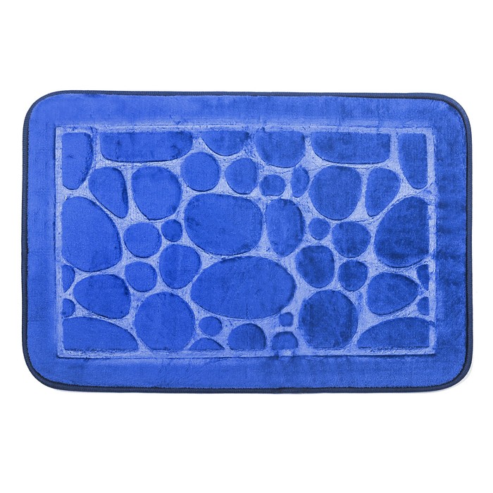 Коврик для ванной &quot;Камушки&quot;, цвет синий