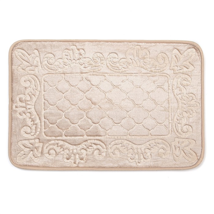 Коврик для ванной &quot;Вензеля&quot;, цвет бежевый
