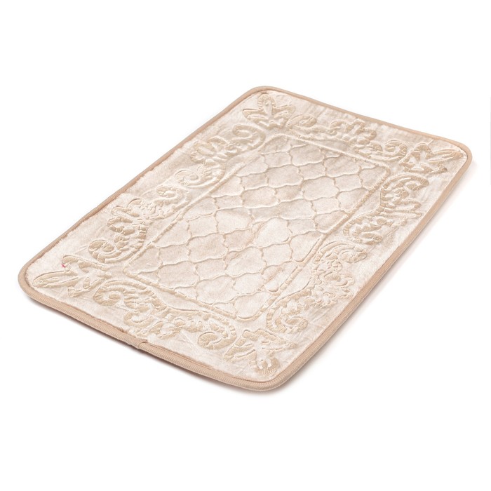 Коврик для ванной "Вензеля", цвет бежевый