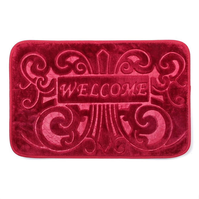 Коврик для ванной Welcome, цвет бордовый