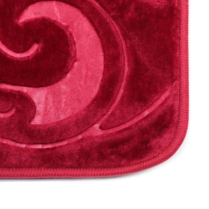 Коврик для ванной Welcome, цвет бордовый