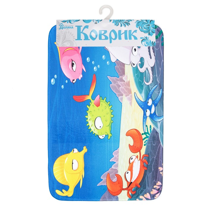 Коврик для ванной "Рыбы"