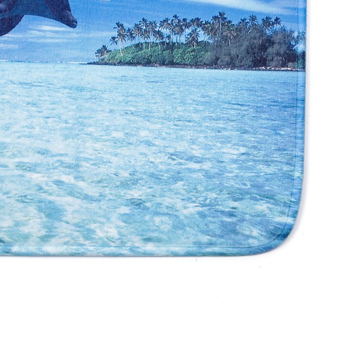 Коврик для ванной "Дельфины"