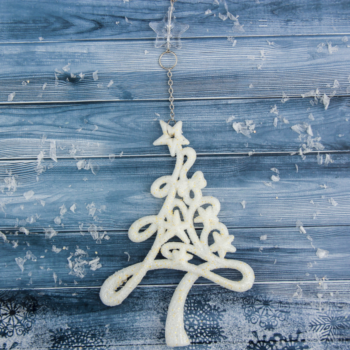 Украшение ёлочное "Ёлочка" изгибы 10*15 см