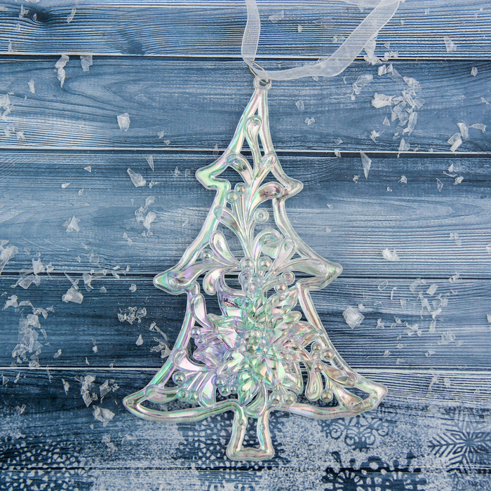 Украшение ёлочное "Ёлочка" перелив 10*14 см