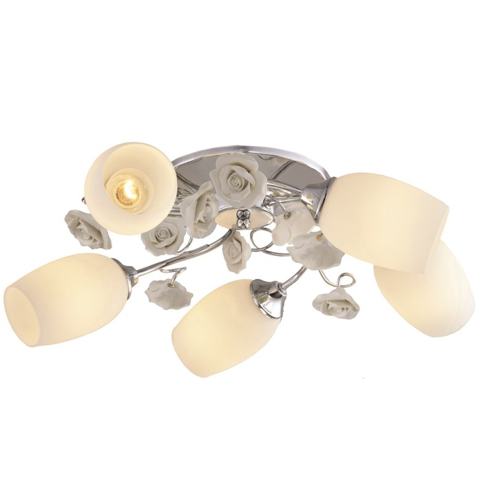 Люстра "Venera" 5x60Вт E14 Хром 60х60х30см.