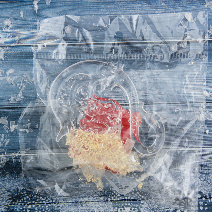 Украшение ёлочное "Лебедь" блеск 8*10 см