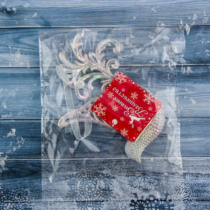 Украшение ёлочное "Птичка" перелив 14*11 см