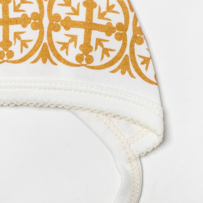 Чепчик Кч-3-04, цвет молочный, рост 68 см, интерлок