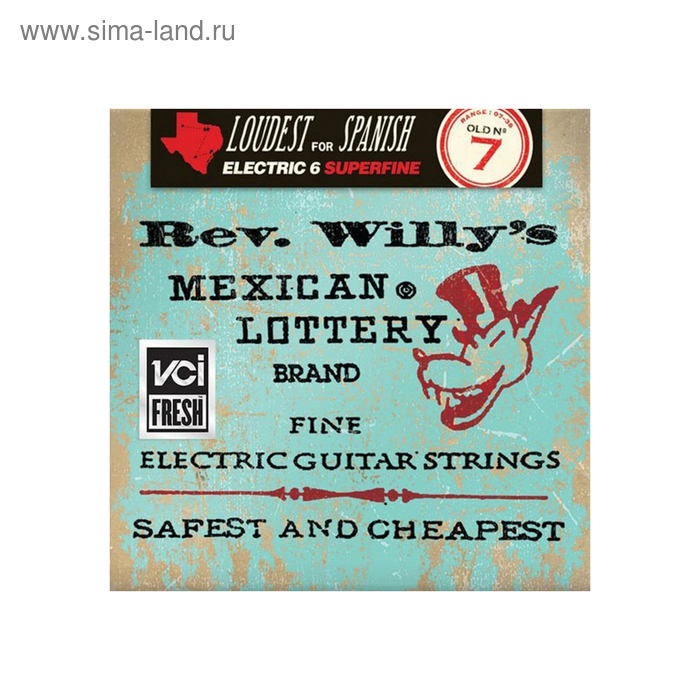 фото Струны для электрогитары dunlop, rwn0738 rev. willy's lottery никелированные, exlight, 7-38 390997 d`addario