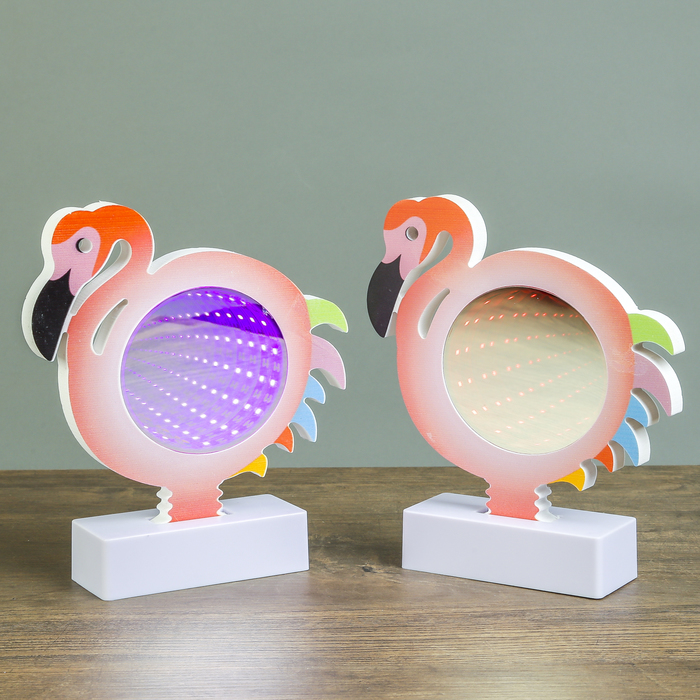 Ночник бесконечность "Фламинго" LEDх15 от 3ААА МИКС 18,5х17х4,5 см