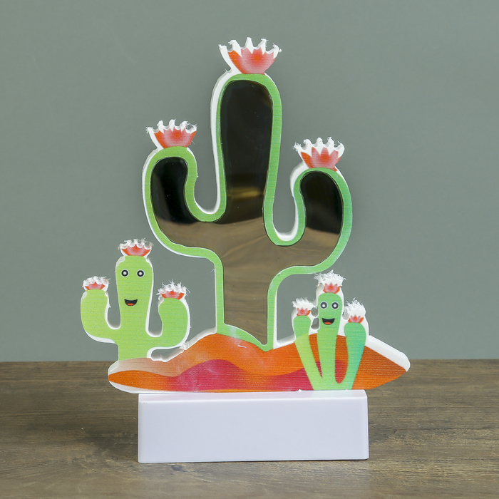 Ночник бесконечность "Кактусы" LED от 3ААА 21х16х4,5 см