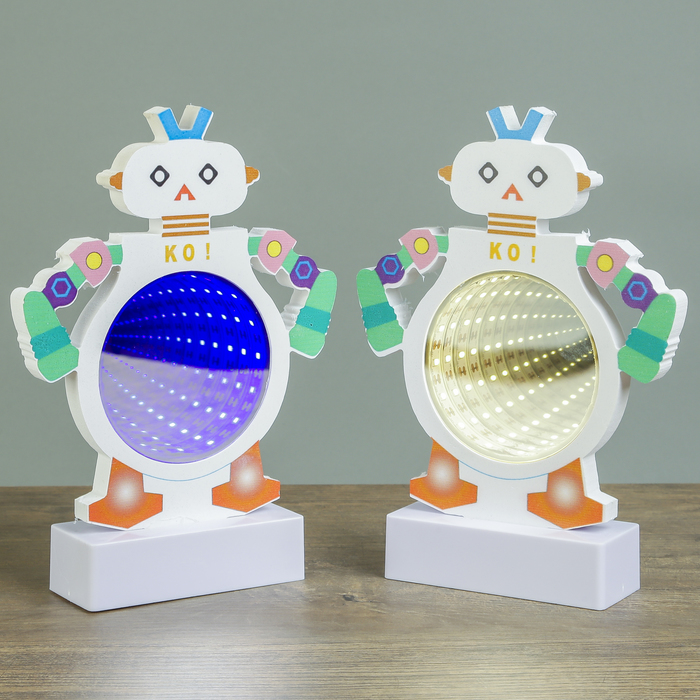 Ночник бесконечность "Робот" LEDх16 от 3ААА МИКС 22,5х16х4,5 см