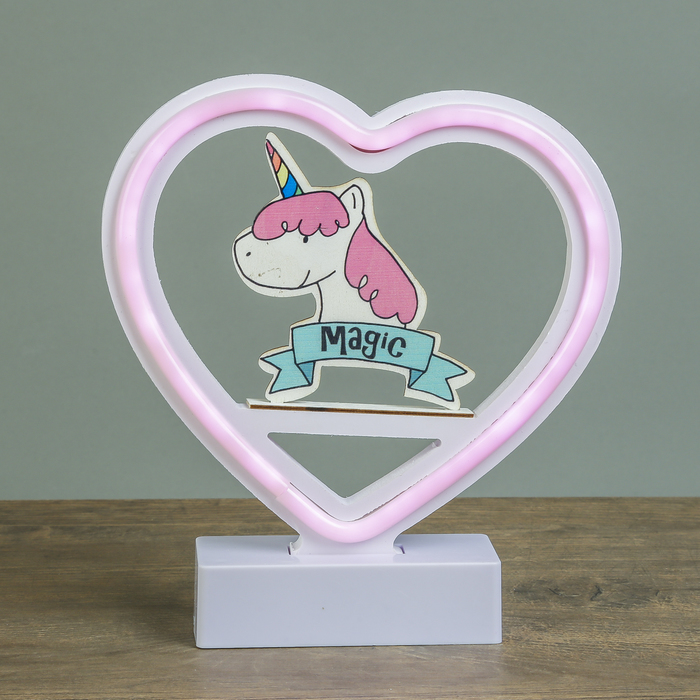 Ночник "Волшебный единорог" от 3ААА диодная лента МИКС 20х19х4,5 см